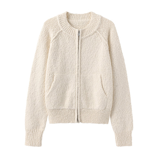 Popcorn Stitch Knit Jacket