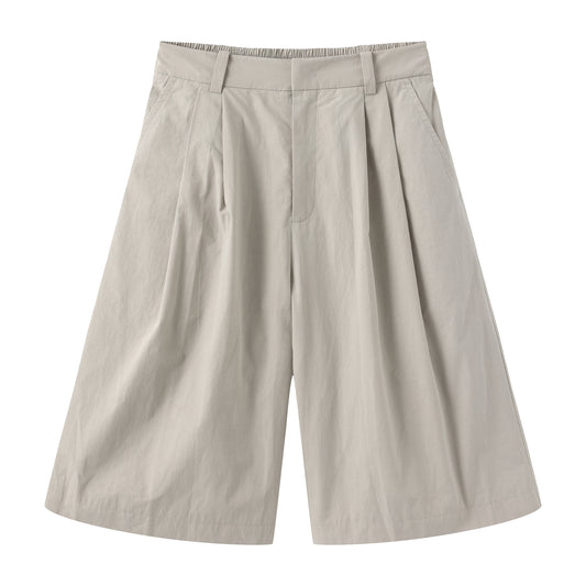 Minimal Tie-Waist Cotton Set - Shorts